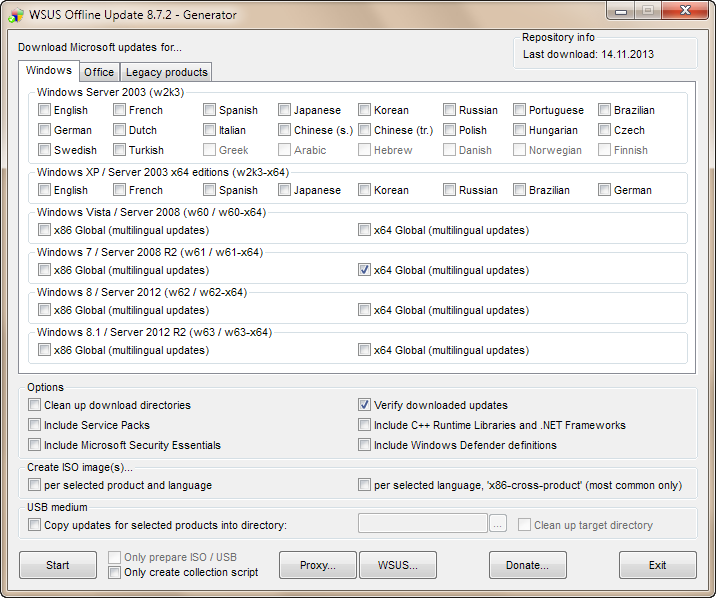 Служба обновления Windows Server. WSUS offline update. Обновление с помощью WSUS. WSUS файлы и языки обновлений. Wsus offline